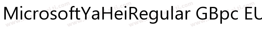 MicrosoftYaHeiRegular GBpc EUC H字体转换